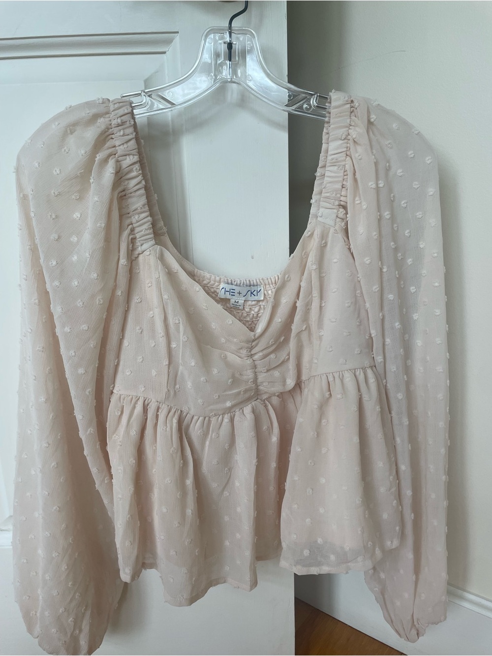 The Sky Cream Patterned Blouse